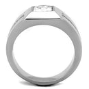 Mens Fashion Rings TK1916 Stainless Steel Ring with AAA Grade CZ