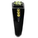 Mens Fashion Rings TK1928 - Stainless Steel Ring & CZ in Olivine color