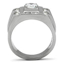 Mens Rings TK318 Stainless Steel Ring with AAA Grade CZ