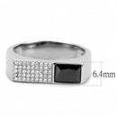 Silver Jewelry Rings Mens Stainless Steel Rings DA252 Stainless Steel Ring with CZ Alamode Fashion Jewelry Outlet