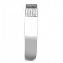 Silver Jewelry Rings Mens Stainless Steel Rings DA252 Stainless Steel Ring with CZ Alamode Fashion Jewelry Outlet