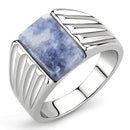 Mens Stainless Steel Rings TK1799 Stainless Steel Ring with Semi-Precious
