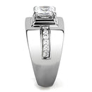 Mens Wedding Rings TK3011 Stainless Steel Ring with AAA Grade CZ