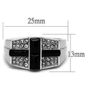 Silver Jewelry Rings Mens Wedding Rings TK3117 Stainless Steel Ring with Semi-Precious Alamode Fashion Jewelry Outlet