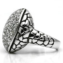 Silver Jewelry Rings Metal Ring 3W058 Rhodium Brass Ring with Top Grade Crystal Alamode Fashion Jewelry Outlet