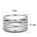Metal Ring 3W1066 Rhodium Brass Ring with AAA Grade CZ