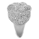 Metal Ring 3W1078 Rhodium Brass Ring with AAA Grade CZ