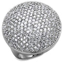 Metal Ring 3W1079 Rhodium Brass Ring with AAA Grade CZ
