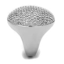 Metal Ring 3W1079 Rhodium Brass Ring with AAA Grade CZ