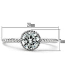 Metal Ring 3W108 Rhodium Brass Ring with AAA Grade CZ