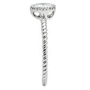 Metal Ring 3W108 Rhodium Brass Ring with AAA Grade CZ