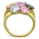 Pandora Gold Rings TK1791 Two-Tone Gold - Stainless Steel Ring with Assorted