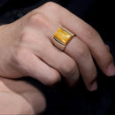 Pandora Rings TK947 Stainless Steel Ring with Semi-Precious in Brown