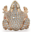Pandora Rose Gold Rings 0W283 Rose Gold Brass Ring with AAA Grade CZ