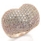 Pandora Rose Gold Rings 0W319 Rose Gold Brass Ring with AAA Grade CZ