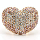 Pandora Rose Gold Rings 0W319 Rose Gold Brass Ring with AAA Grade CZ