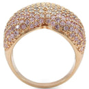 Pandora Rose Gold Rings 0W319 Rose Gold Brass Ring with AAA Grade CZ
