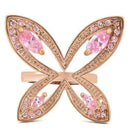 Pandora Rose Gold Rings 0W381 Rose Gold Brass Ring with AAA Grade CZ
