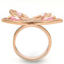 Pandora Rose Gold Rings 0W381 Rose Gold Brass Ring with AAA Grade CZ