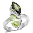 Pre Engagement Ring 3W033 Rhodium Brass Ring with AAA Grade CZ