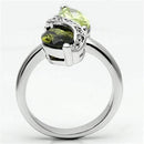Pre Engagement Ring 3W033 Rhodium Brass Ring with AAA Grade CZ