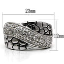 Pre Engagement Ring 3W037 Rhodium Brass Ring with AAA Grade CZ