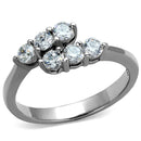 Silver Jewelry Rings Promise Rings For Her TK2259 Stainless Steel Ring with AAA Grade CZ Alamode Fashion Jewelry Outlet