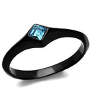 Silver Jewelry Rings Promise Rings For Her TK2284 - Stainless Steel Ring with Top Grade Crystal Alamode Fashion Jewelry Outlet