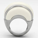 Promise Rings TK807 Stainless Steel Ring with Synthetic in Citrine Yellow