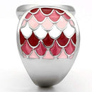 Silver Jewelry Rings Promise Rings TK815 Stainless Steel Ring with Epoxy Alamode Fashion Jewelry Outlet