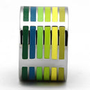 Silver Jewelry Rings Promise Rings TK819 Stainless Steel Ring with Epoxy Alamode Fashion Jewelry Outlet