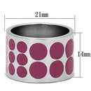 Silver Jewelry Rings Promise Rings TK820 Stainless Steel Ring with Epoxy Alamode Fashion Jewelry Outlet