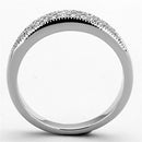 Proposal Ring 3W482 Rhodium Brass Ring with AAA Grade CZ