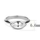 Right Hand Ring 3W1489 Rhodium Brass Ring with AAA Grade CZ