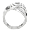 Right Hand Ring 3W1542 Rhodium Brass Ring with AAA Grade CZ