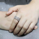 Right Hand Ring 3W1546 Rhodium Brass Ring with AAA Grade CZ