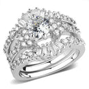 Right Hand Ring 3W1553 Rhodium Brass Ring with AAA Grade CZ