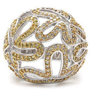 Rings For Sale 1W095 Reverse Two-Tone Brass Ring with AAA Grade CZ