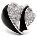 Rings For Sale 1W105 Rhodium Brass Ring with AAA Grade CZ