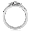 Rings For Sale 1W162 Rhodium Brass Ring with AAA Grade CZ
