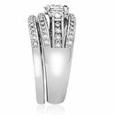 Rings For Sale 1W162 Rhodium Brass Ring with AAA Grade CZ