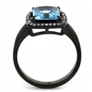 Rings For Women TK3447 Black - Stainless Steel Ring with Synthetic