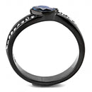 Rings For Women TK3511 Light Black (Gun) Stainless Steel Ring with CZ