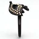 Rings For Women TK981 Black - Stainless Steel Ring with Top Grade Crystal