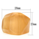Rings For Women VL094 Resin Ring in Orange