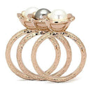 Rose Gold Engagement Rings TK852 Rose Gold - Stainless Steel Ring with Synthetic