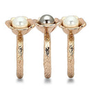 Rose Gold Engagement Rings TK852 Rose Gold - Stainless Steel Ring with Synthetic