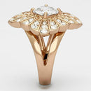 Rose Gold Engagement Rings TK866 Rose Gold - Stainless Steel Ring with CZ