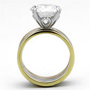 Silver Jewelry Rings Rose Gold Engagement Rings TK963 Three ToneGold Stainless Steel Ring Alamode Fashion Jewelry Outlet