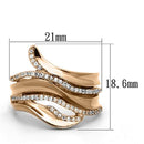 Rose Gold Engagement Rings TS168 Rose Gold 925 Sterling Silver Ring